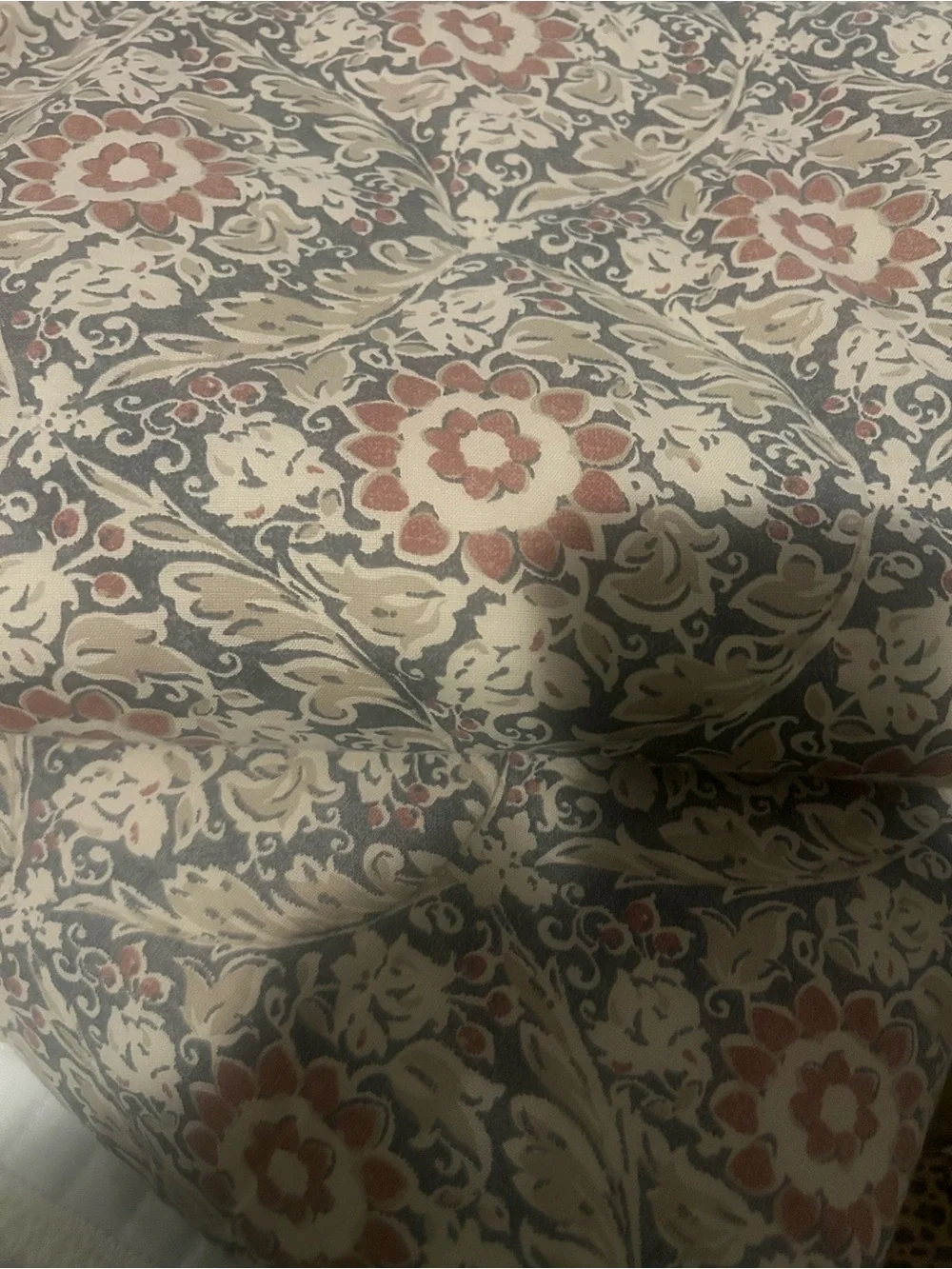 Floral Jacquard Comforter in Coral, Cream, and Gray